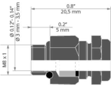 Preview: Kabelverschraubung M8x1
